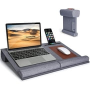 Miroddi Portable Lap Desk, Laptop Desk Built in Wrist Pad/ Mouse Mat/ Phone Holder for Bed Sofa Home Office School Students