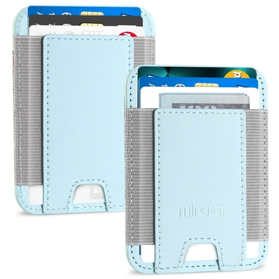 Miroddi Slim Minimalist Wallets for Men & Women - Genuine Leather Credit Card Holder Front Pocket RFID Blocking Wallet