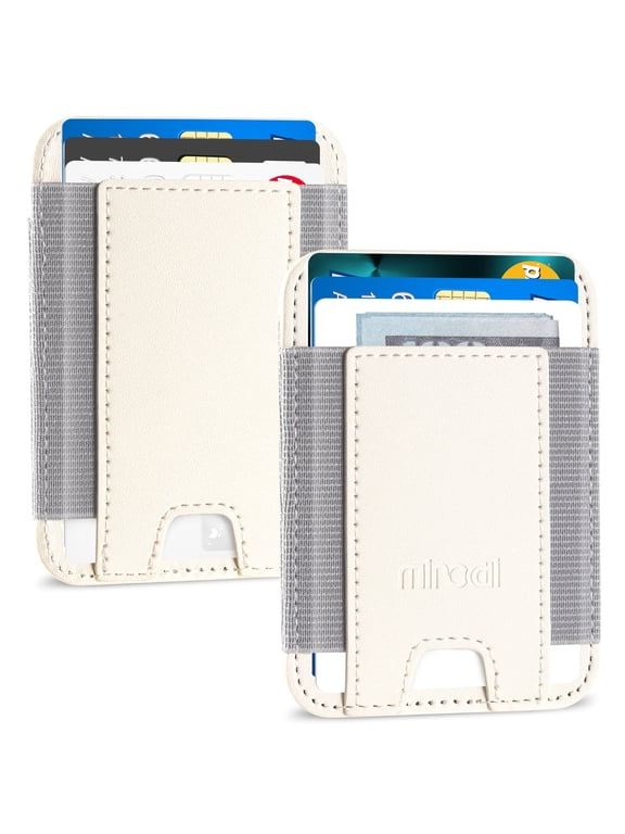 Slim Minimalist Wallets for Men & Women - Genuine Leather Credit Card Holder Front Pocket RFID Blocking Wallet