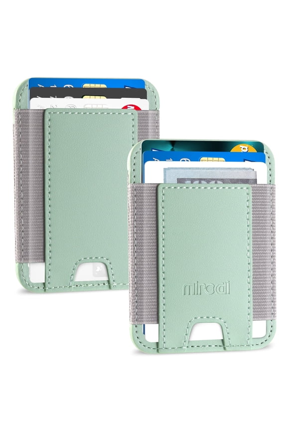 Slim Minimalist Wallets for Men & Women - Genuine Leather Credit Card Holder Front Pocket RFID Blocking Wallet