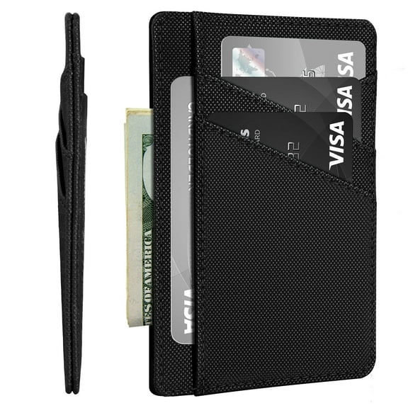 Miroddi Minimalist Wallet, Credit Card Holder Slim Thin Wallets for Men Women, RFID Blocking Card Organizer, Leather