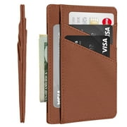 Miroddi Minimalist Wallet, Credit Card Holder Slim Thin Wallets for Men Women, RFID Blocking Card Organizer, Leather