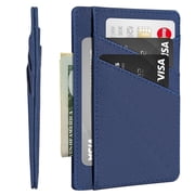 Miroddi Minimalist Wallet, Credit Card Holder Slim Thin Wallets for Men Women, RFID Blocking Card Organizer, Leather