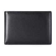 Miroddi Minimalist Wallets for Men, Slim Leather Bifold Wallet Credit Card Holder with Cash Pocket, ID Window, RFID Blocking, Gifts for Men, Black Blue