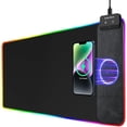 thumbnail image 1 of Miroddi Mouse Pad with Wireless Charging, 15W RGB Gaming Mousepad with 9 Light, LED Large Desk Mat with Waterproof Non-Slip Rubber Base, 1 of 10