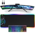 thumbnail image 1 of Miroddi RGB Gaming Mouse Pad with Magnetic Wireless Charging, 15W Fast Charging LED Desk Pad 31.5 x 11.81, Large Computer Keyboard Mat for Home, Office, 1 of 7