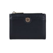 Miroddi Small Wallets for Women, Slim Leather Bifold Wallet Credit Card Holder with Zipper Coin Pocket, ID Window, RFID Blocking, Black