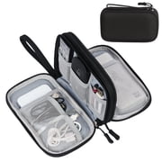 Miroddi Travel Cable Organizer, Double Layerd Electronics Organizer Waterproof Cable Storage Bag with Zipper