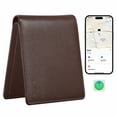 thumbnail image 1 of Miroddi Wallets for Men, Built-in Anti-Loss Real Time Tracker, Classic Bifold Wallet with Cash Pocket, RFID Blocking Men's Wallet, iOS Only (Brown-Real Leather), 1 of 7