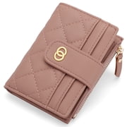 Miroddi Small Wallet for Women Slim Bifold Leather Credit Card Holder Cute Wallets Zipper Pocket Coin Purse with ID Window