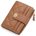 thumbnail image 1 of Miroddi Small Wallet for Women Slim Bifold Leather Credit Card Holder Cute Wallets Zipper Pocket Coin Purse with ID Window, 1 of 7