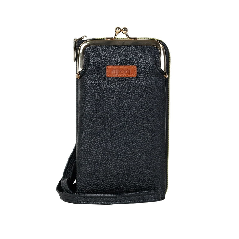 Miroddi Women Cell Phone Purse Wallet, Small Leather Crossbody Bag