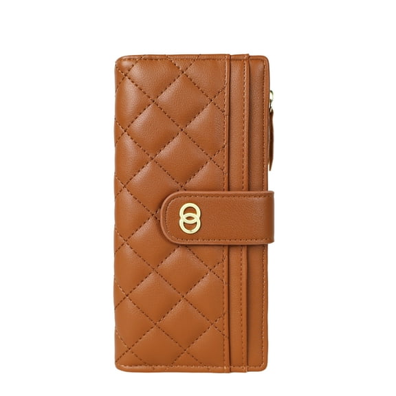 Miroddi Wallets for Women, Slim Bifold Leather Credit Card Holder, Ladies RFID Blocking Long Wallet with Zipper Coin Pocket and ID Window