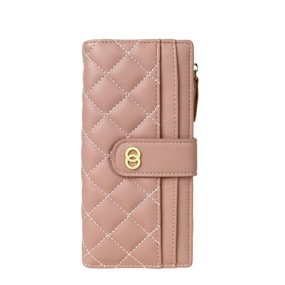 Miroddi Wallets for Women, Slim Bifold Leather Credit Card Holder, Ladies RFID Blocking Long Wallet with Zipper Coin Pocket and ID Window