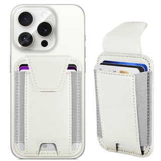 Miroddi Magnetic Card Holder, Magnetic Phone Wallet with Flap Compatible for iPhone 17/16/15/14/13/12 Series, Leather, RFID Blocking