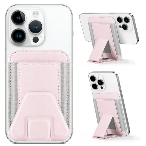 Miroddi Magsafe Wallet, Magnetic Card Holder with Phone Stand Compatible for iPhone 16/15/14/13/12 Series, Leather, RFID Blocking