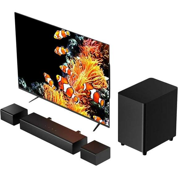 Miroir 5.1 Sound Bar for TV with Dolby Atmos, Wireless Subwoofer, Surround Sound, HDMI ARC, Bluetooth