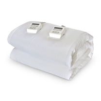 RESTORA Queen Size Heated Mattress Pad, Electric Bed Warmer with Six Zone heating & Dual Controller