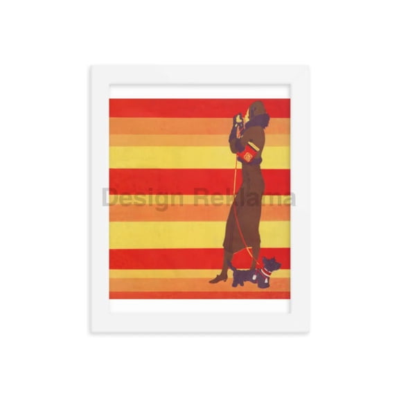 Mirone Deodato Clothing Shop Milan, Italy circa 1934. Framed Vintage Travel Poster