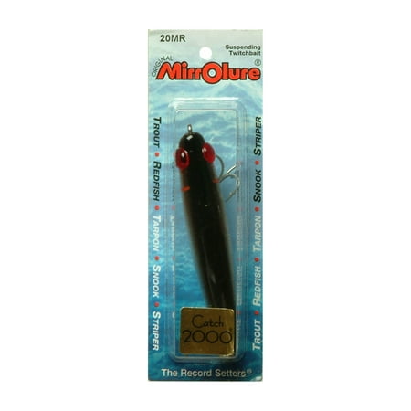 MirrOLure L&S Bait Catch Fishing Lure 2000 3-1/2 In., Black/White