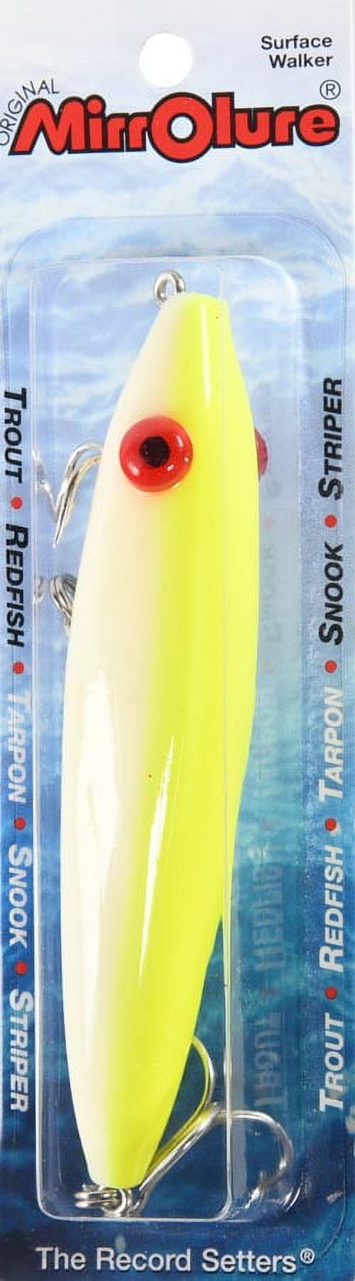MirrOlure Floating Twitch Bait, 4 3/4" 3/4 oz Chart/Slv Luminescent
