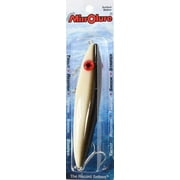 MirrOlure He-Dog Floating Twitchbait Fishing Lure, Bone/Black Back