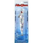 MirrOlure MirrOminnow Suspending Twitch Bait Fishing Lure, Silver/Broken Glass