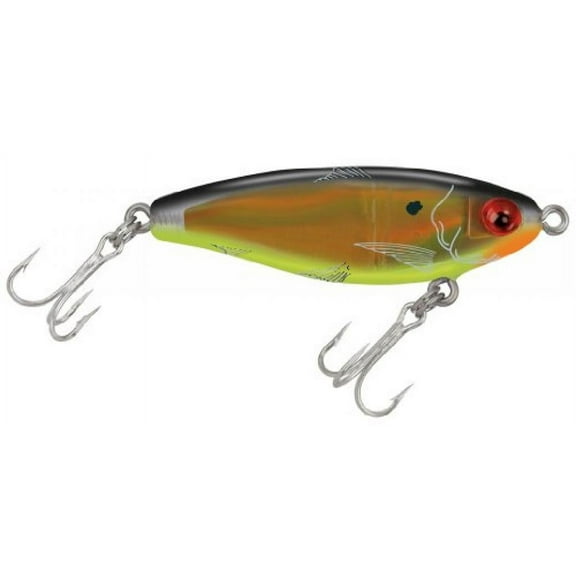 MirrOlure Mirrodine 2-5/8" Fishing Lure, Black Back & Chartreuse Belly