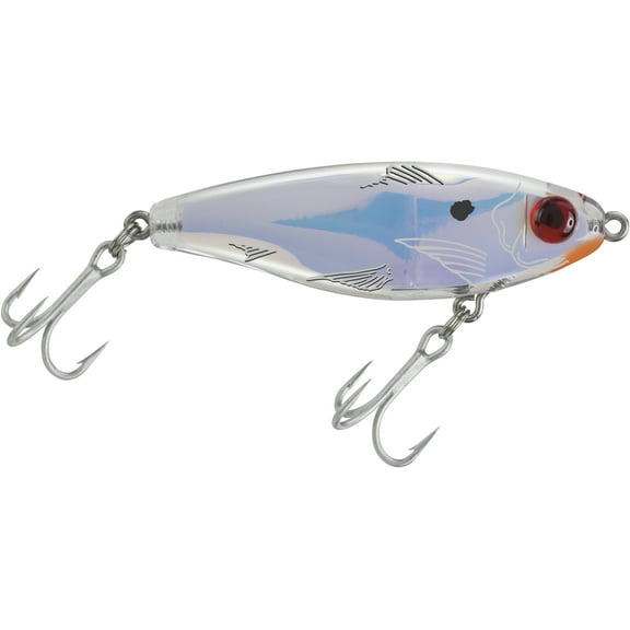 MirrOlure Mirrodine 3 1/8" XL Suspending Twitchbait Fishing Lure, Clear & Silver, 9/16 oz, 27MR-S
