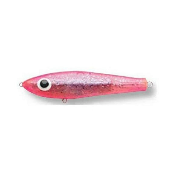 MirrOlure Paul Brown 3 5/8" Floating original Suspending Twitchbait Fishing Lure, Pink & Silver, 11/16 oz, oRF-08