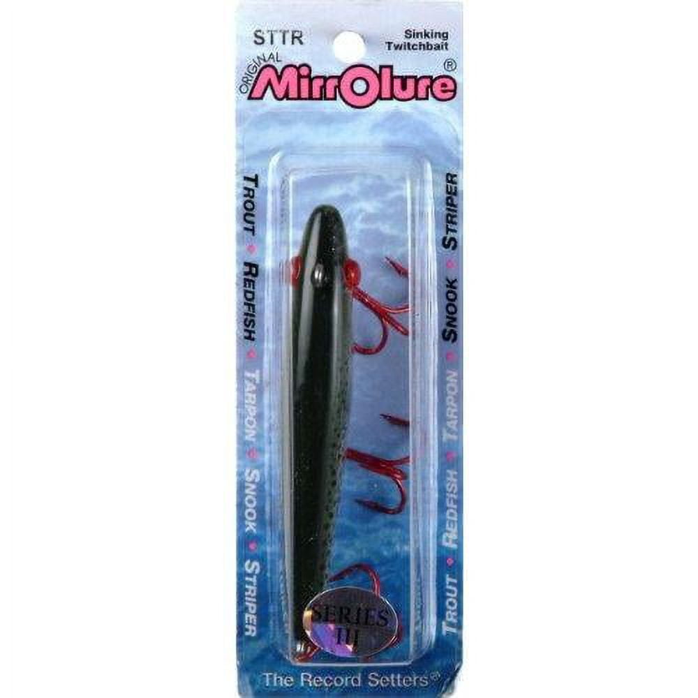MirrOlure Series 3 Sinking Twitch Bait, Green Back, Orange