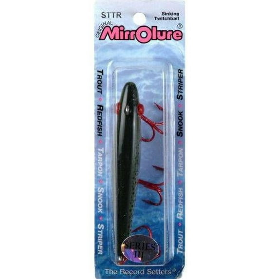 MirrOlure Series 3 Sinking Twitch Bait, Green Back, Orange