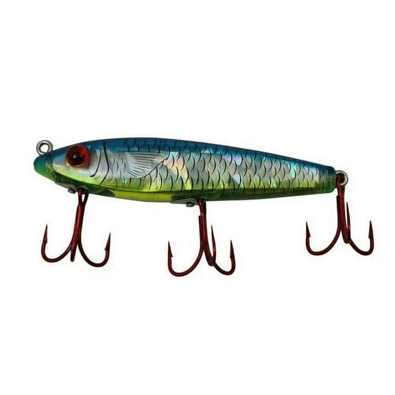 MirrOlure Series III Floating Twitch Bait, 3/8 oz, Chartreuse Silver Blue