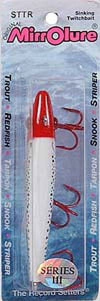 MirrOlure Series III Spotted Trout 3-5/8” - Red Head/White Back & Belly