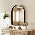 thumbnail image 1 of Mirrasia 20"x30" Arched Bathroom Mirror Rounded Corner Wall Mirror with Metal Deep Frame, Black, 1 of 6