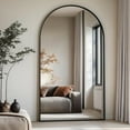 thumbnail image 1 of Mirrasia 34.3"x76" Arched Full Length Mirror, Black, 1 of 6