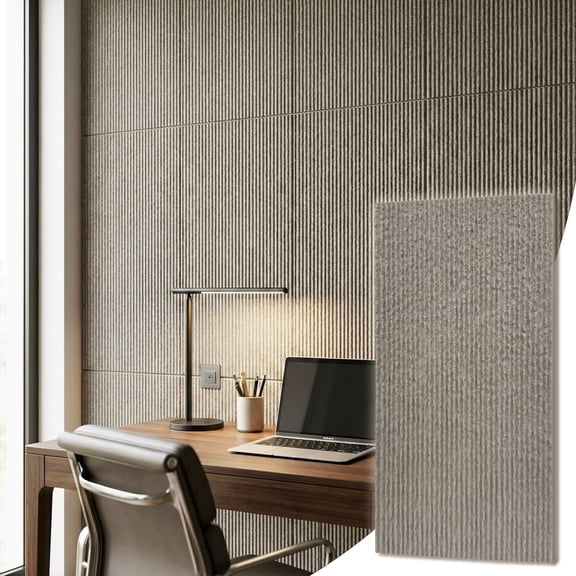 Mirrasia 4PCS 48"x 24" 3D Wall Decor Wall Panels Faux Stone Siding, Cement Grey