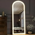 thumbnail image 1 of Mirrasia 64" x 21" LED Full Length Mirror Floor Mirror Wall Mounted,White, 1 of 5