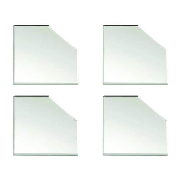 Mirredge Corner Plates, 3 in L, 3 in W, 1/8 in H, Mirror 32504