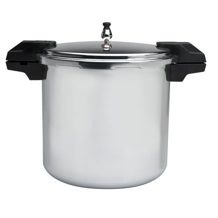 IMUSA Mirro 92122A Polished Aluminum 5 / 10 / 15-PSI Pressure Cooker / Canner Cookware, 22-Quart, Silver — Residential Use, Standard Application