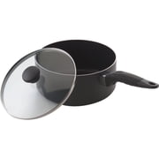 Mirro A7972484 Get A Grip Aluminum Nonstick 3-Quart Saucepan with Glass Lid Cover Cookware, Black