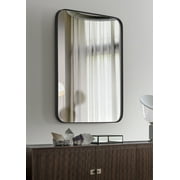 Mirrona STAR Black Rectangular Wall and Bathroom Mirror - 24x36 Inches 24x36 - Black