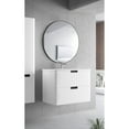 thumbnail image 1 of Mirrona SUNBOW  Black Flat Round Wall Mirror - 24 inches, 1 of 5