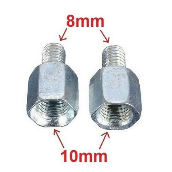 Mirror Adapters 10mm To 8mm Motorcycle Scooter Clockwise Threaded