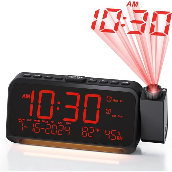 Mirror Alarm Clock+Projection Alarm Clock