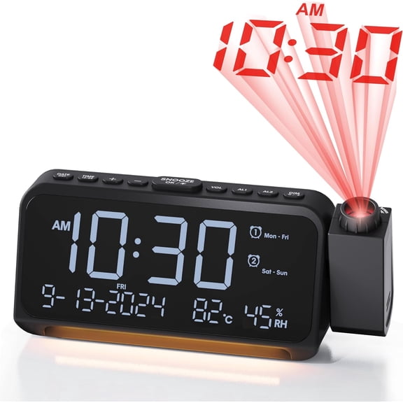 Mirror Alarm Clock+Projection Alarm Clock