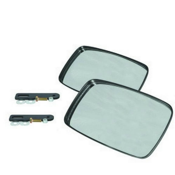Mirror Assembly with Brackets - 2 Mirrors fits John Deere 200CX 210 300 300X 410 420 430 460 fits New Holland 240TL 250TL 260TL 270TL