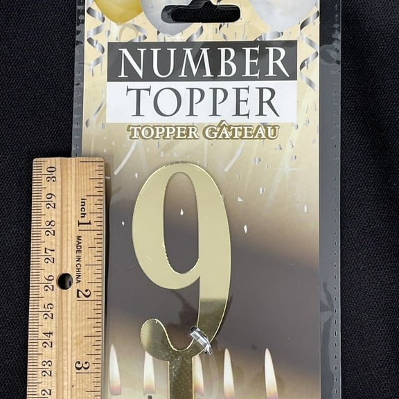 Mirror Cake Topper Party Supplies - Gold 9