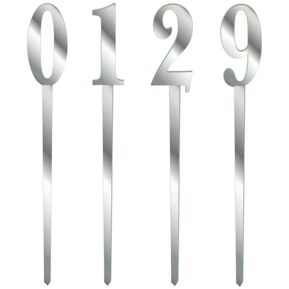 Mirror Cake Topper Party Supplies - Silver 1