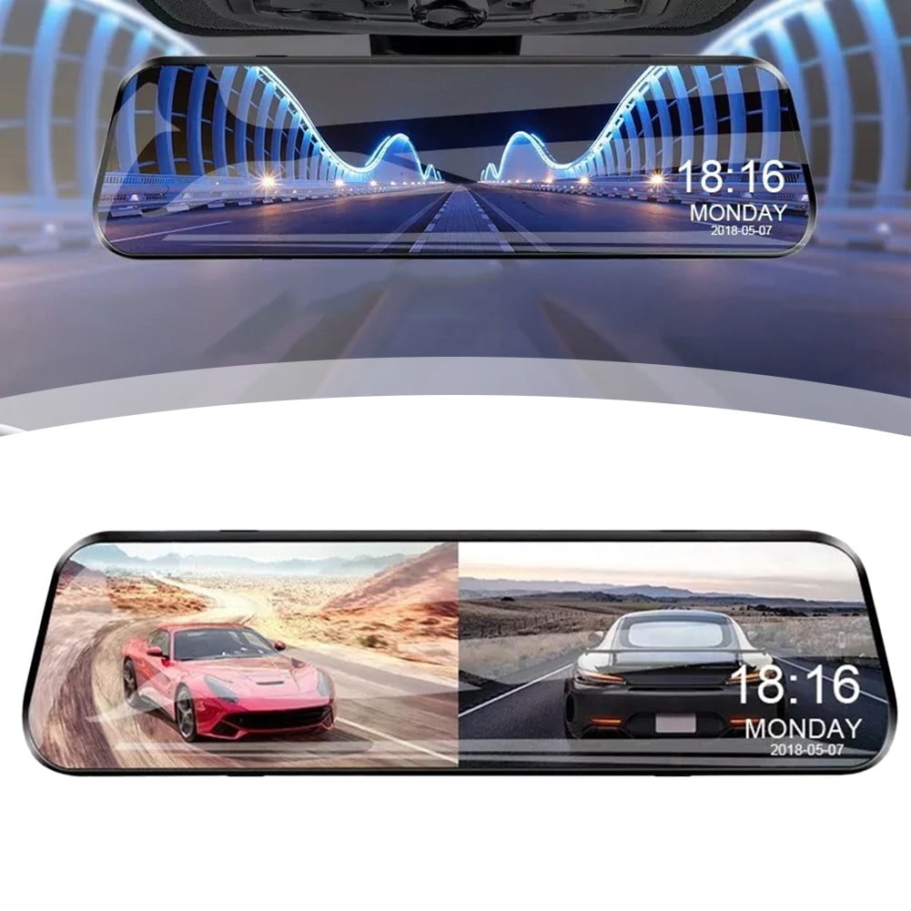 Mirror Camera For Car Video Recorder Rearview 10Inch Touch Front And